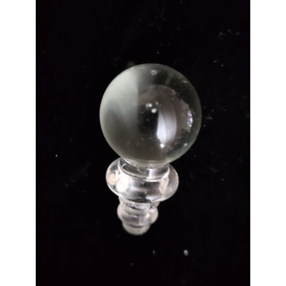 Clear Glass Sphere Decanter Bottle Stopper - Great Condition